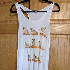 Badgley Mischka Pug Yoga Pose Tank Top